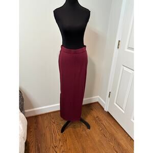 Real Essentials Maroon MAxi Skirt with Elastic Waist